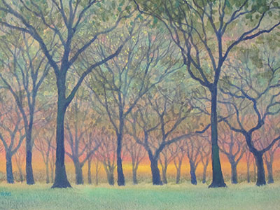 Watercolour painting by John Wang - Late Evening